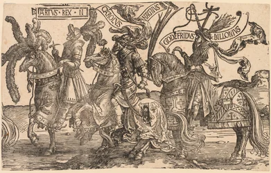 The Nine Heroes: Arthur, Charles the Great Charlemagne, Godfrey of Bouillon