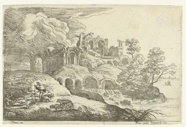 Ruins by a Lake