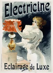 Poster Advertisement of “Electricine: Luxury Lighting” by Lucien Lefèvre