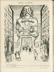 Illustration in Le Rire, 24/12/21 - Museum Flaubert (engraving)