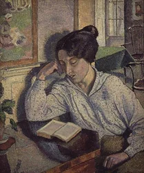 Portrait of Gladys Chivers reading