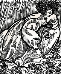 The Poems of Ronsard. Original Woodcut, 1902, 1923