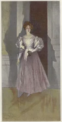 Portrait of a Woman Carrying a Candle