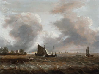 Shipping in a choppy estuary