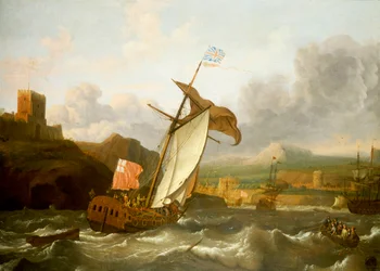 An English Yacht Sailing into Plymouth