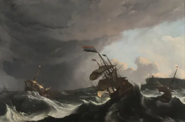 Warships in a Heavy Storm