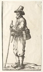 Beggar in Profile Toward Left