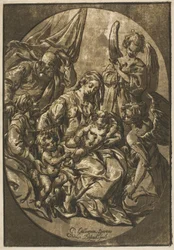 Holy Family in an Oval Frame