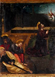 Prayer in the garden of olive trees. Series of the 15 mysteries of the Rosary