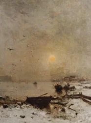 Sunset over a Lake
