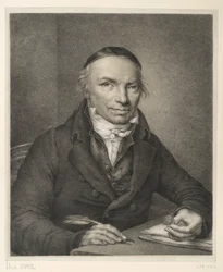 Johann Joachim Bellermann, Bust Portrait at a Table, Holding a Signet Ring