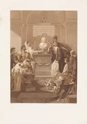 Allegorical Representation with Memorial Stone for Jan Nieuwenhuyzen, Deceased in 1806