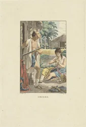 Couple by their hut in the field (Creeks)