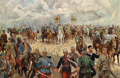 The Allied Monarchs with Their Commanders in the 1st World War