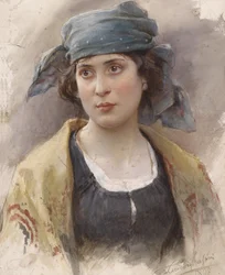 Girl with a Green Headscarf