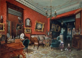 A living room, 1840s