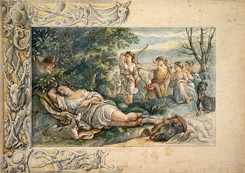 Sleeping Diana with Companions