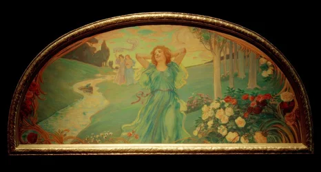 Three Girls by the Brook