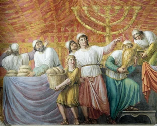 Preparation of Jewish feast, fresco by Luigi Ademollo, Palazzo Pitti, Florence, Tuscany, Italy