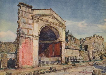 Pompeii: Sepulchre with exedra, Tomb of the Glass Vase and Garlands Tomb