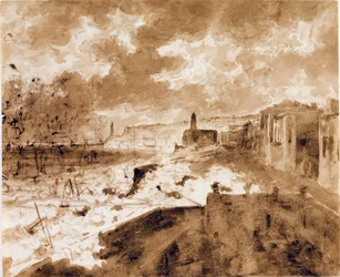 Seaside in Genoa, During the High Tides of 1821