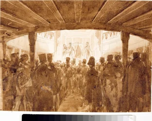View of a Theatre Floor One Evening of Representation (Probably the Theater Sant