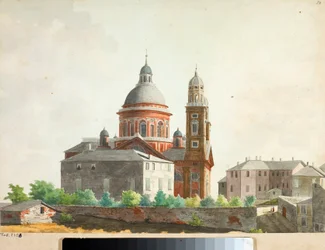 View of the Basilica of Santa Maria Assunta di Carignano in Genoa