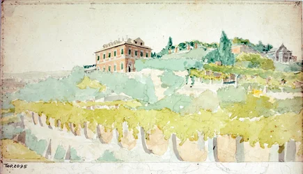 View of the villa of the Marquis Gian Carlo di Negro, known as Villetta Di Negro, in Genoa, circa 1820.