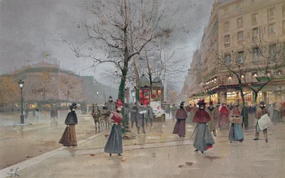 Evening in the Opera Quartier of the Grands Boulevards