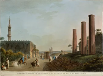 Egypt, Alexandria, Granite pillars of portico of Canopus