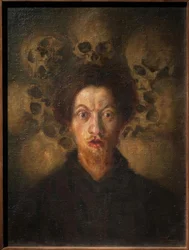 Self-Portrait with Skulls