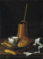 Still life with chocolate and pastries, 1770