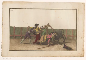 Picador Fallen from His Horse (series title: Collection of the Main Maneuvers of a Bullfight)