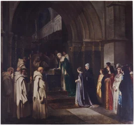 Queen Isabella the Catholic in the Charterhouse of Miraflores