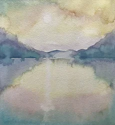 Pastel Mountain Lake