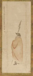 Standing man in a red coat, Qing dynasty, 18th century