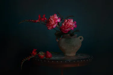 Dark Floral Still Life
