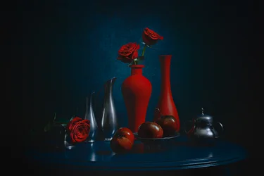 Elegant Red Roses Still Life