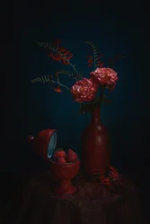 Moody Red Still Life