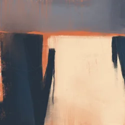Modern Orange Horizon