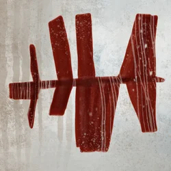 Textured Red Abstract Shapes