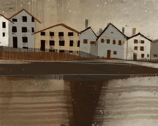 Winter Village Reflection