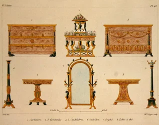 Furniture Designs, Engraved by Mme Soyer, Plate 48 from 