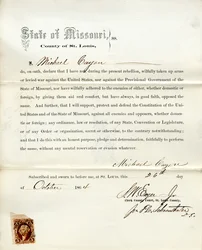 Loyalty oath of Michael Cayon of Missouri, County of St. Louis