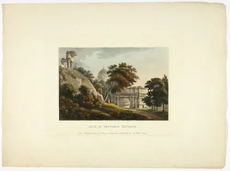 Arch of Septimus Severus, plate four from the Ruins of Rome