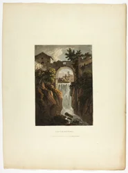 Cascade of Tivoli, plate thirty-nine from the Ruins of Rome