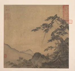Landscape with great pine, second quarter of the 13th century