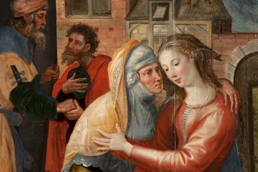 Adoration of the Magi, Triptych, Left panel: Holy Virgin
