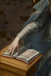 Adoration of the Magi, Triptych, Right panel back part (detail)