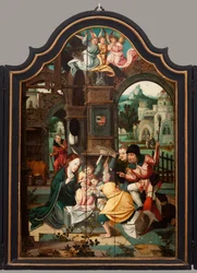 Triptych. Maarten de Vos. 16th Century. Altarpiece Opened Central Panel